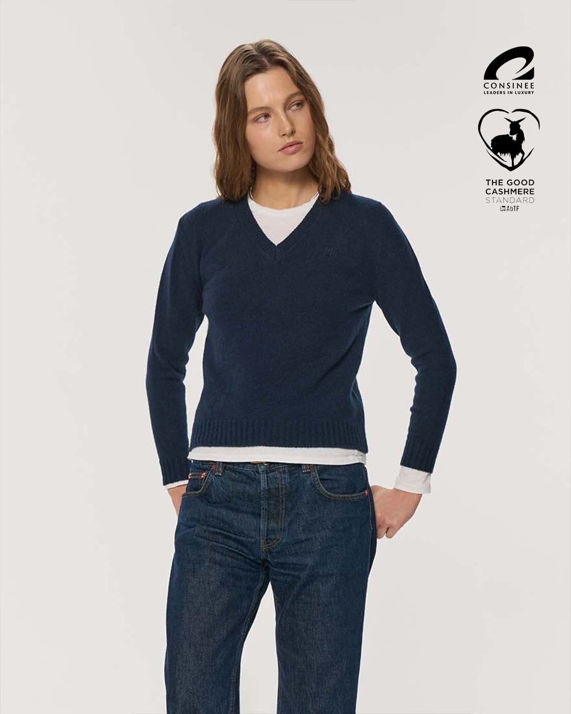 Кашемировый Phi свитер с V вырезом