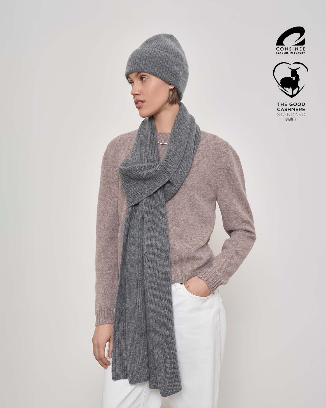 Длинный шарф из кашемира