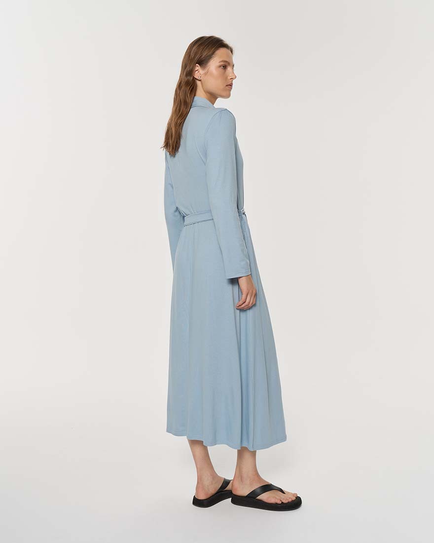 Платье-халат на поясе