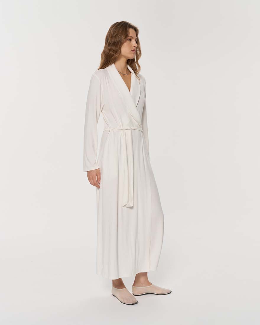 Платье-халат на поясе