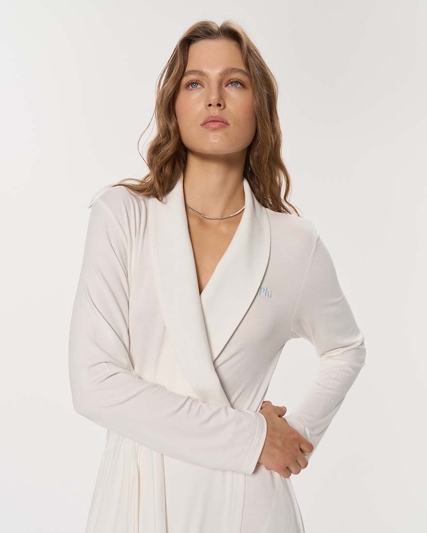 Платье-халат на поясе