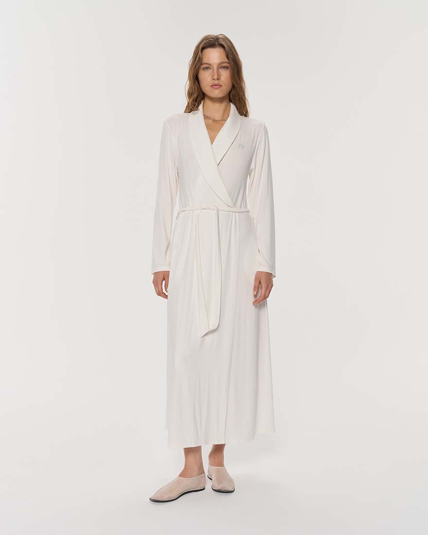 Платье-халат на поясе