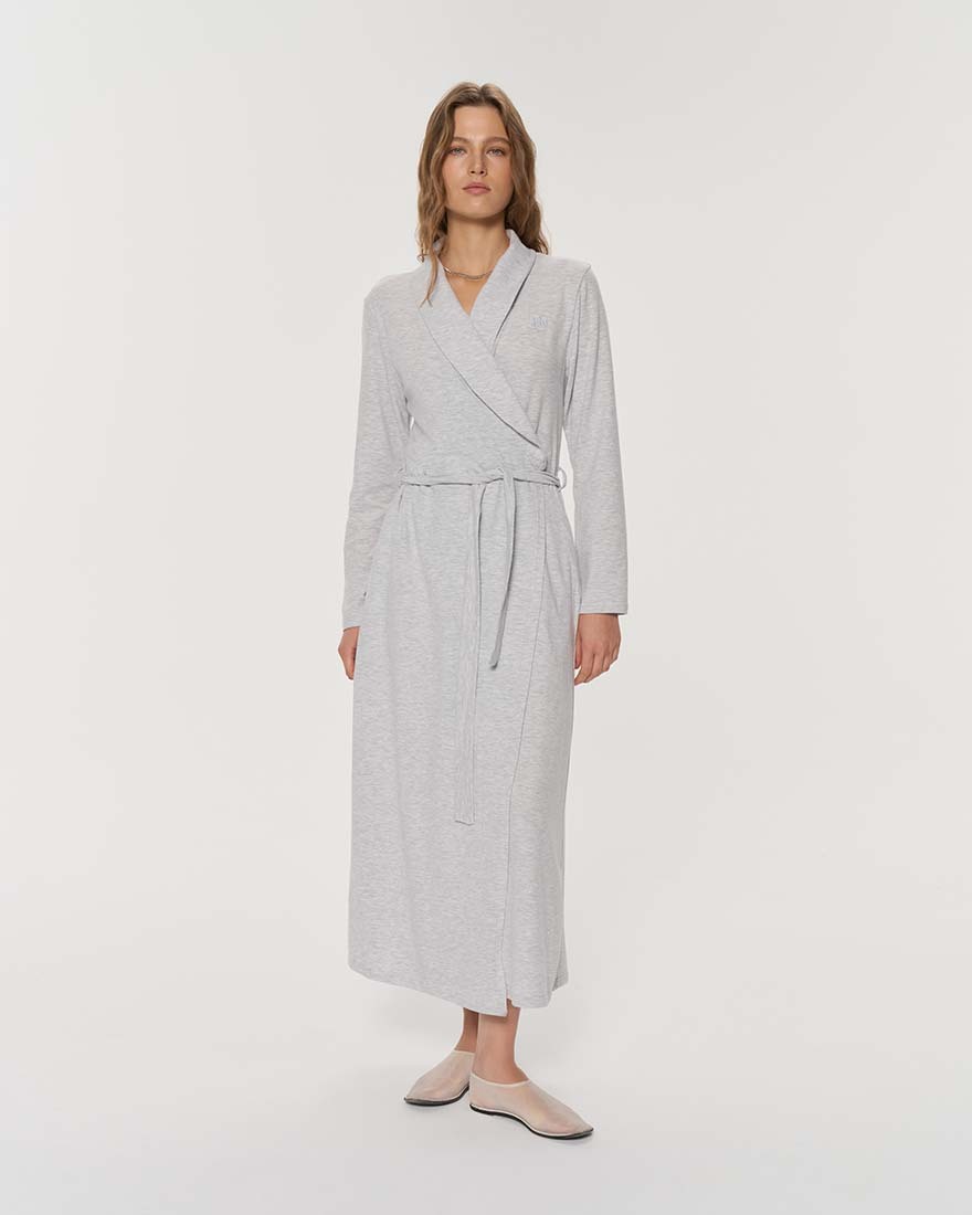 Платье-халат на поясе