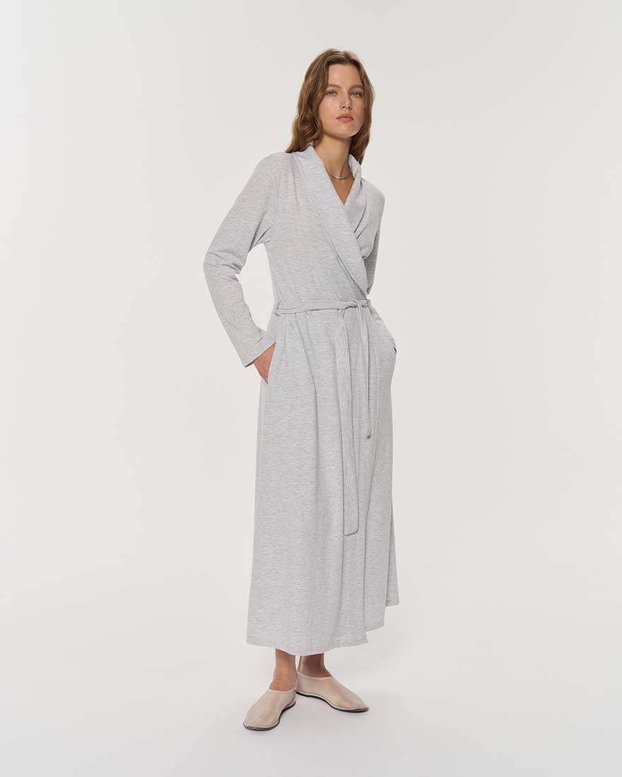 Платье-халат на поясе