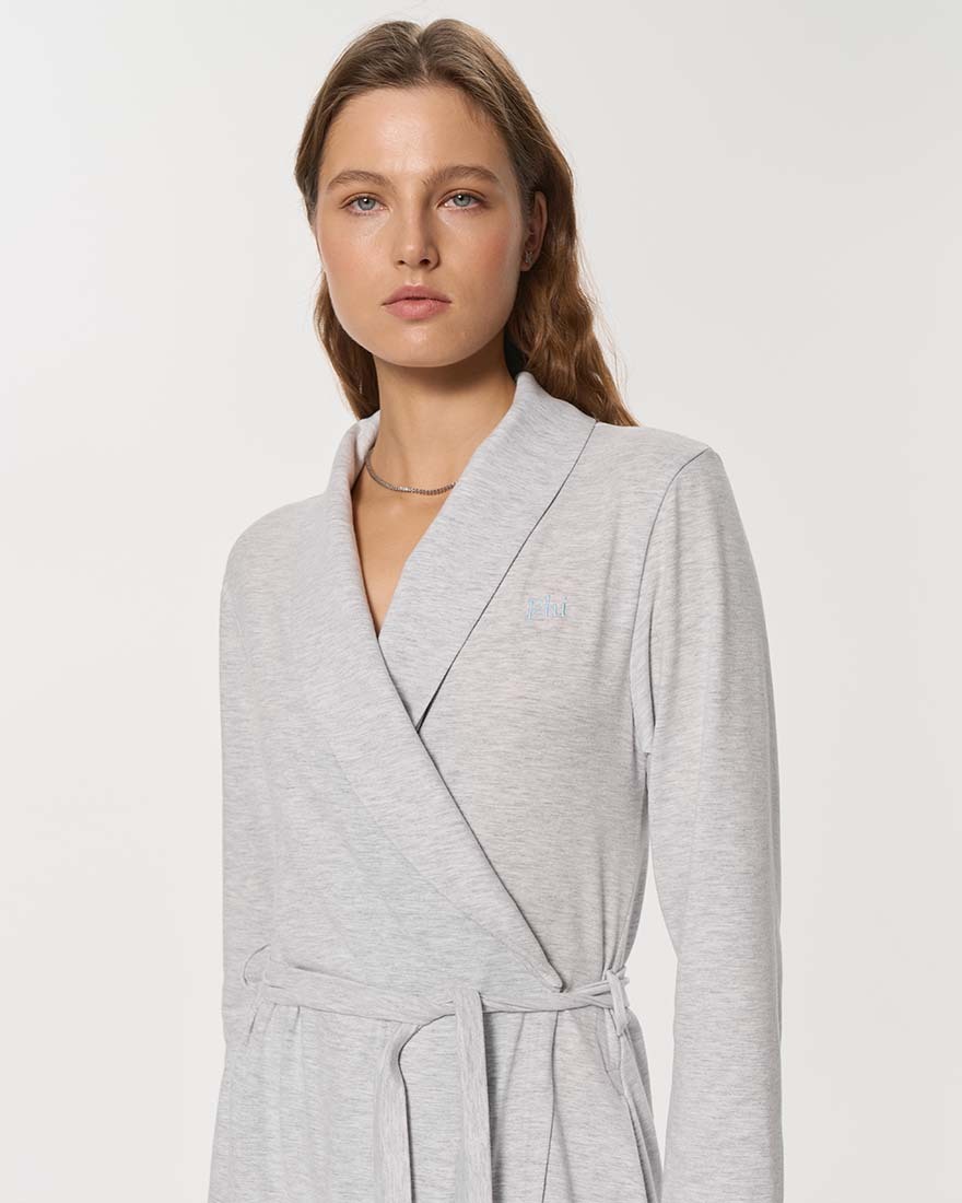 Платье-халат на поясе