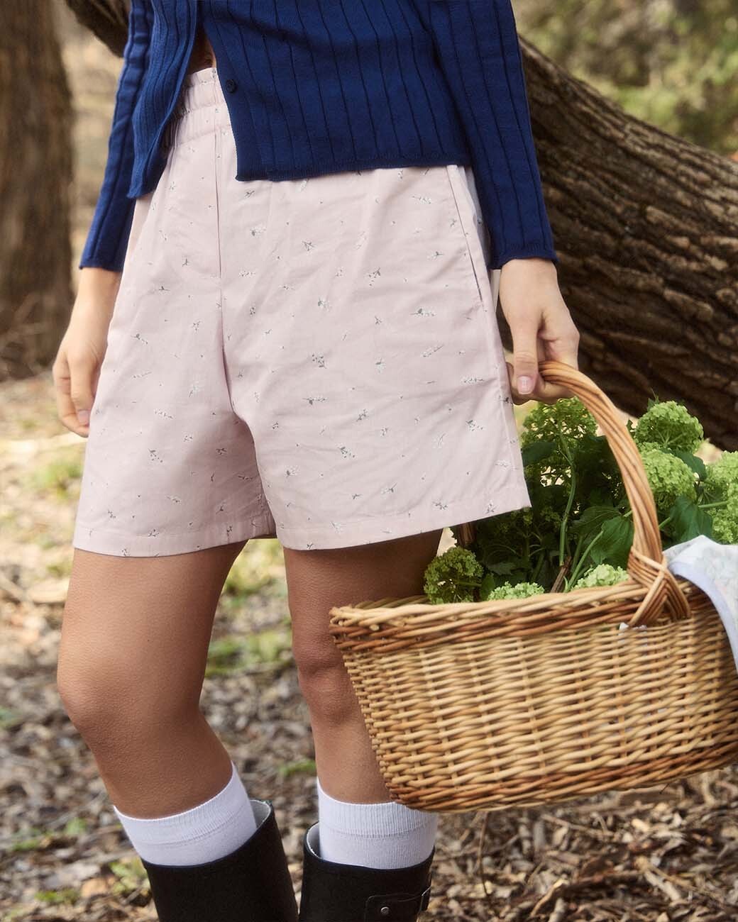 Шорты с цветочным принтом