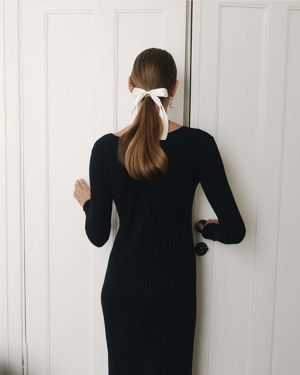 Вязаное платье из хлопка