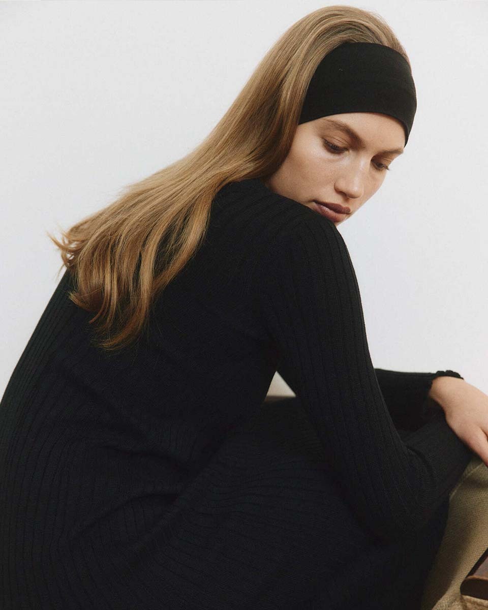 Вязаное платье из хлопка