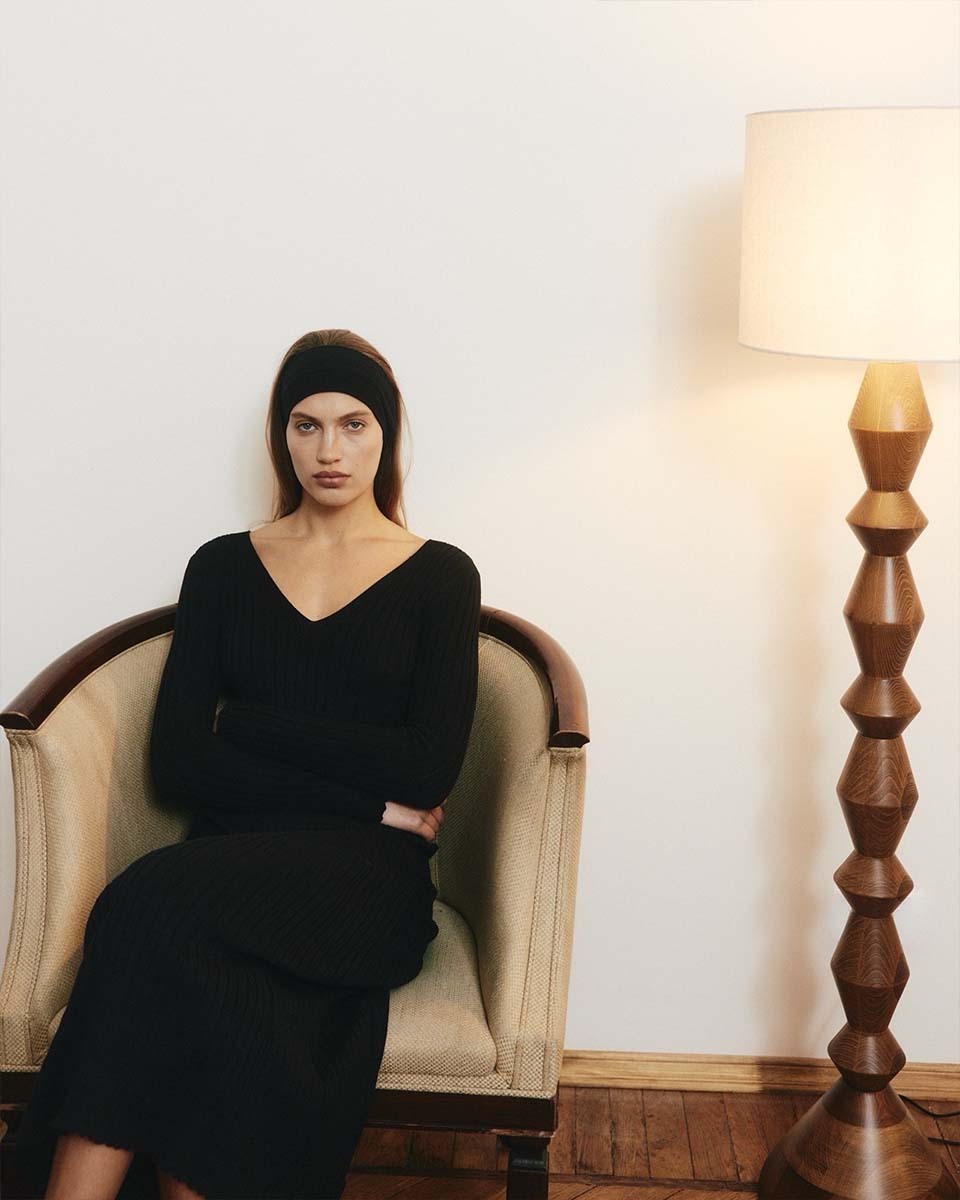 Вязаное платье из хлопка