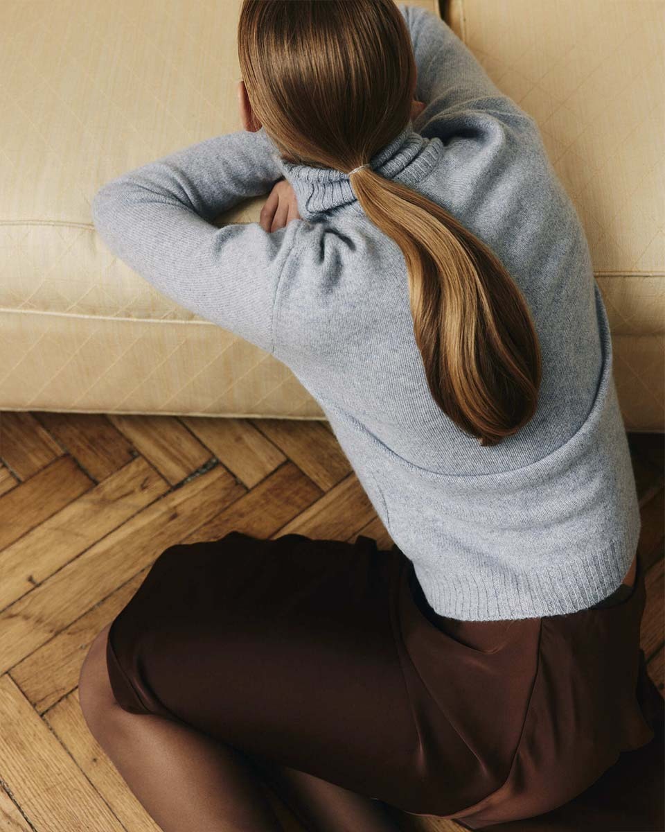 Кашемировый свитер с воротом