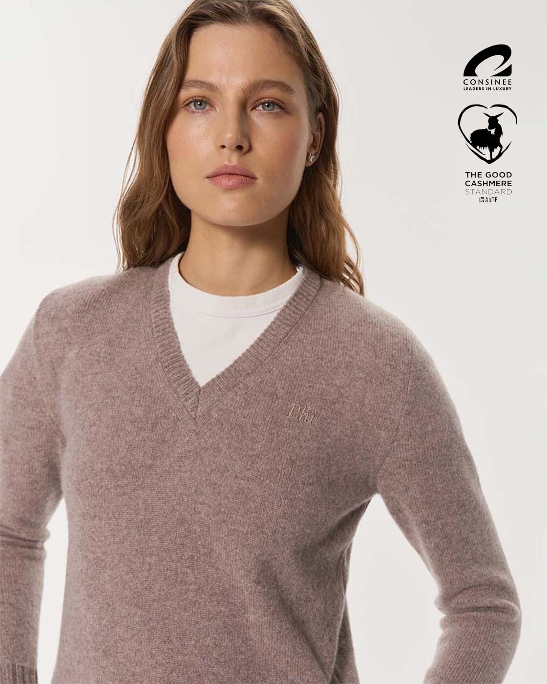 Кашемировый Phi свитер с V вырезом