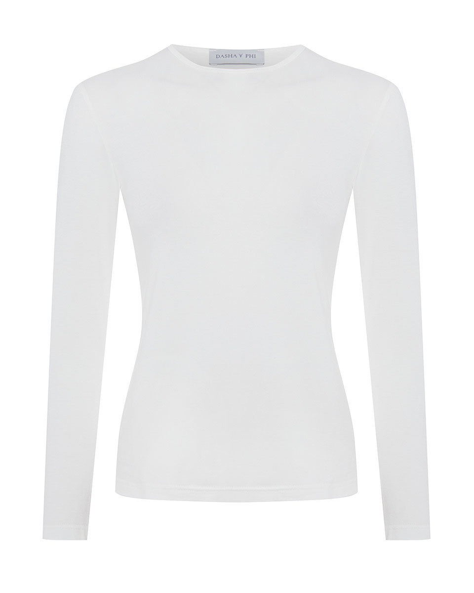 Лонгслив молочный