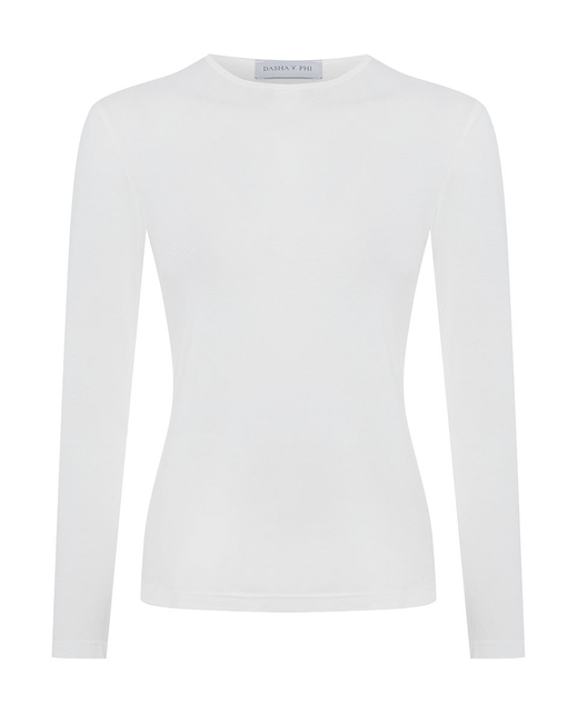 Лонгслив молочный