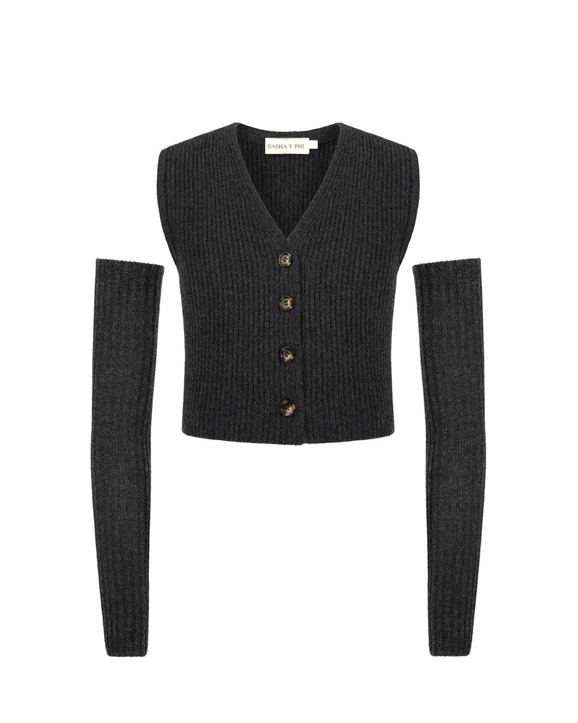 Вязаный жилет