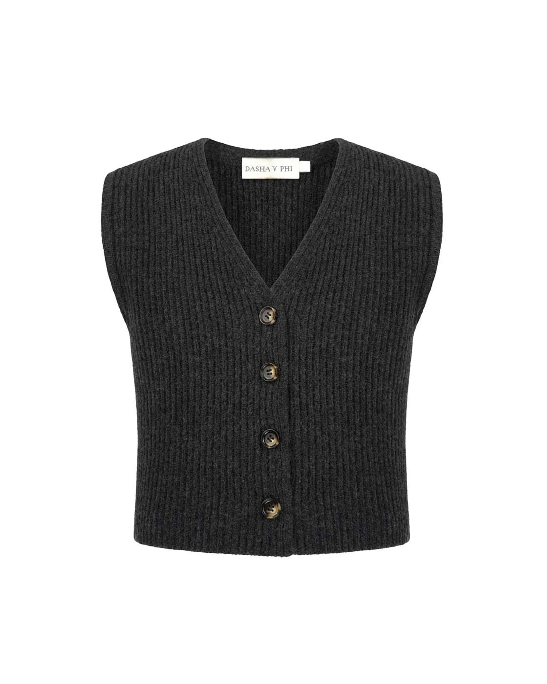 Вязаный жилет