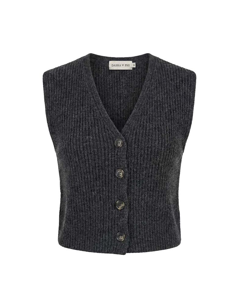 Вязаный жилет