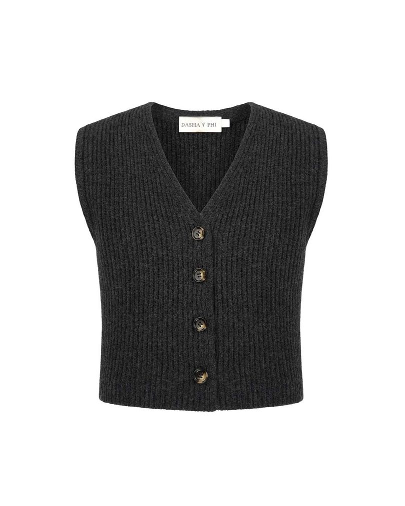 Вязаный жилет